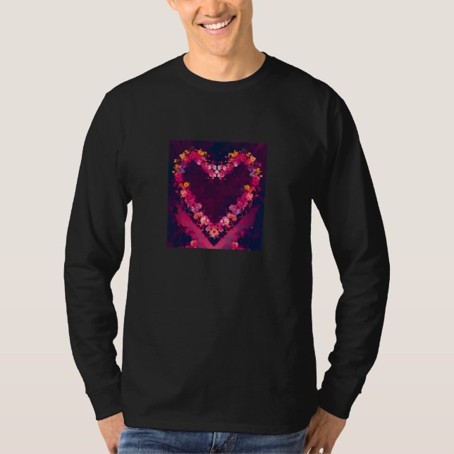 Camiseta Valentine's Day Love Heart Girlfriend Fiancée Wife (Anverso)