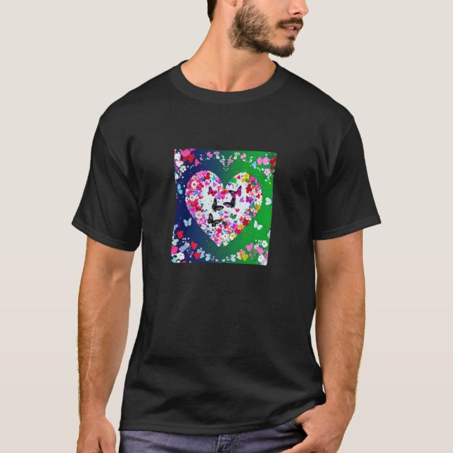 Camiseta Valentine's Day Love Heart Girlfriend Fiancée Wife (Anverso)
