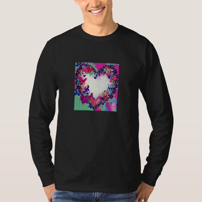 Camiseta Valentine's Day Love Heart Girlfriend Fiancée Wife (Anverso)