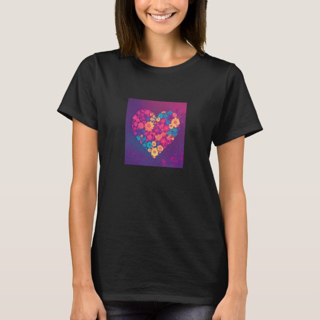 Camiseta Valentine's Day Love Heart Girlfriend Fiancée Wife (Anverso)