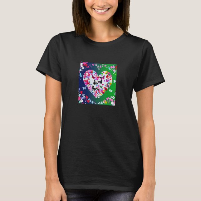Camiseta Valentine's Day Love Heart Girlfriend Fiancée Wife (Anverso)