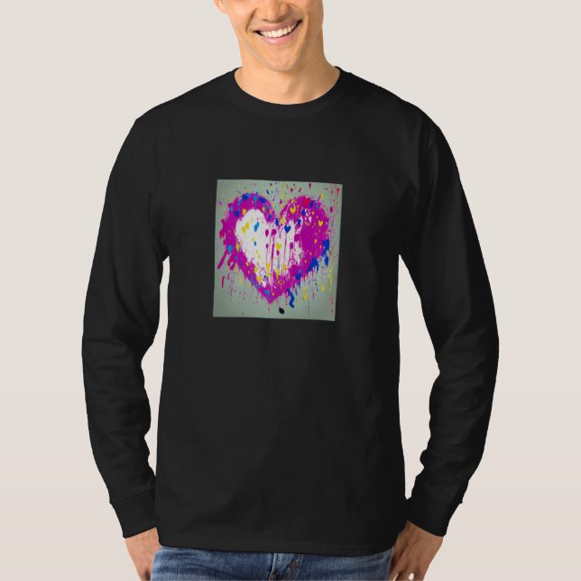Camiseta Valentine's Day Love Heart Girlfriend Fiancée Wife (Anverso)