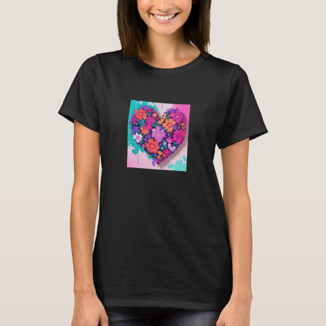 Camiseta Valentine's Day Love Heart Girlfriend Fiancée Wife (Anverso)