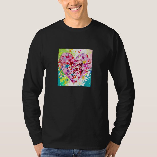 Camiseta Valentine's Day Love Heart Girlfriend Fiancée Wife (Anverso)