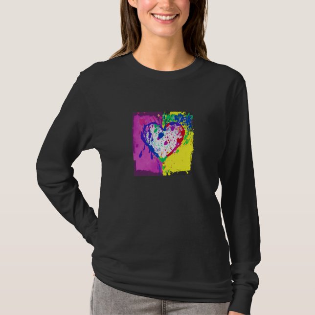 Camiseta Valentine's Day Love Heart Girlfriend Fiancée Wife (Anverso)