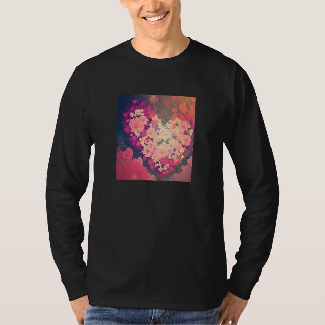 Camiseta Valentine's Day Love Heart Girlfriend Fiancée Wife (Anverso)