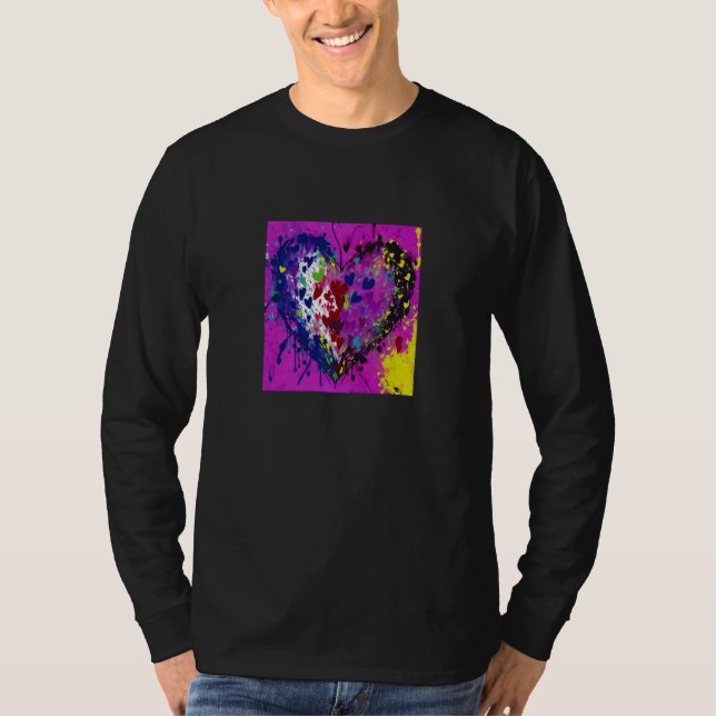 Camiseta Valentine's Day Love Heart Girlfriend Fiancée Wife (Anverso)