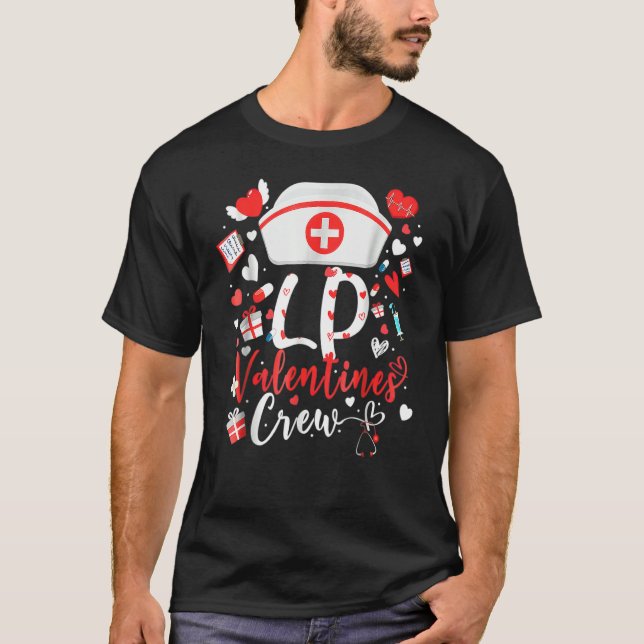 Camiseta Valentines Day LP LOVE Stethoscope Nurse Life Vale (Anverso)