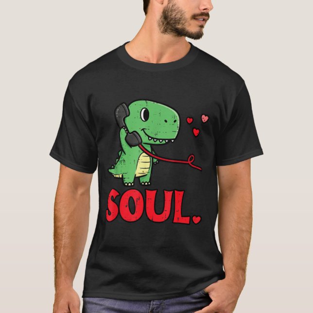 Camiseta Valentines Day Matching Soulmates Soul Dino Trex C (Anverso)