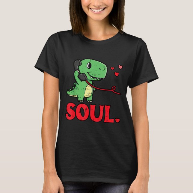 Camiseta Valentines Day Matching Soulmates Soul Dino Trex C (Anverso)