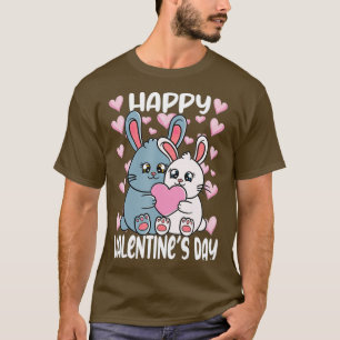 Camiseta Valentines Day Rabbit Couple Bunnys 