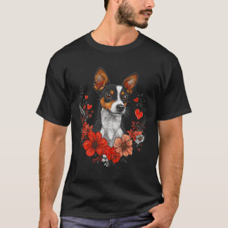 Camiseta Valentine's Day Rat Terrier Dog 