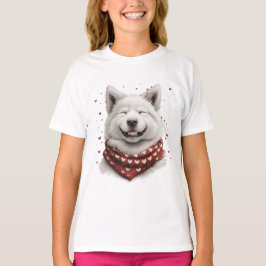Camiseta Valentines Day Samoyed Dog