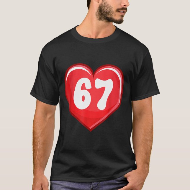 Camiseta Valentine's Day Six Seven Hearts 6 7 Meme Gen Alph (Anverso)