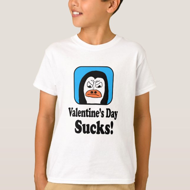 Camiseta Valentine's Day Sucks Penguin (Anverso)