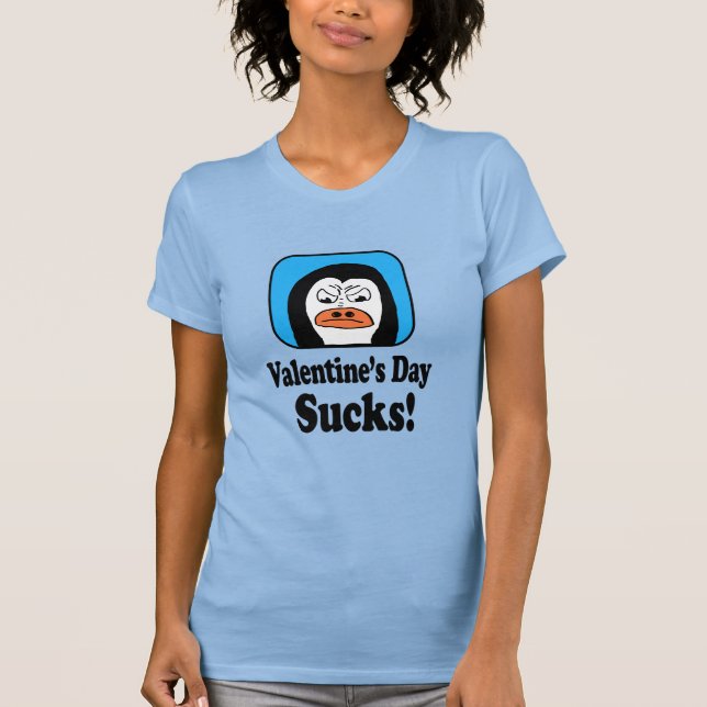 Camiseta Valentine's Day Sucks Penguin (Anverso)