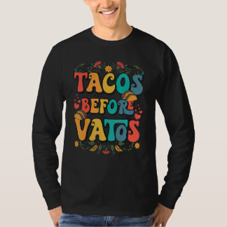 Camiseta Valentines Day Tacos Before Vatos Women Men Valent