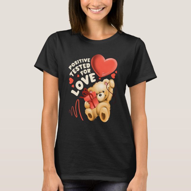 Camiseta Valentine's day teddy bear with heart balloon (Anverso)