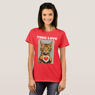 CAMISETA VALENTINE'S DAY TRUE LOVE CAT T-SHIRT