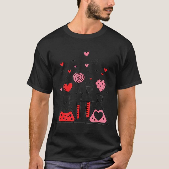 Camiseta Valentines Day Vibes Science Teacher 100 Days Of S (Anverso)