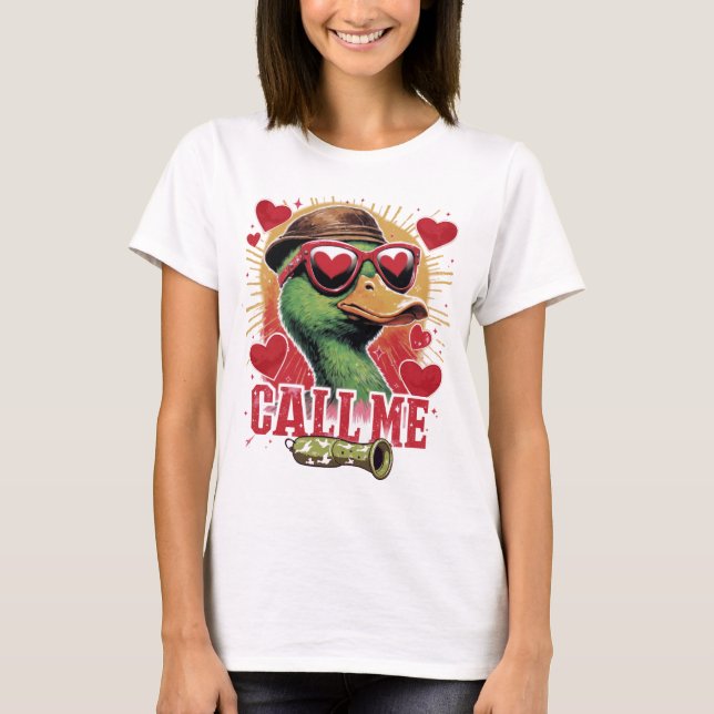 Camiseta Valentines Duck Hunting, diseño para el cazador (Anverso)