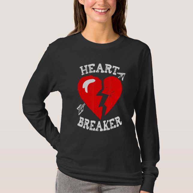 Camiseta Valentine's Heart Breaker Funny Valentine's Day Ma (Anverso)