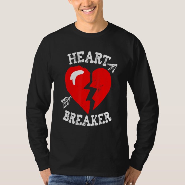 Camiseta Valentine's Heart Breaker Funny Valentine's Day Ma (Anverso)