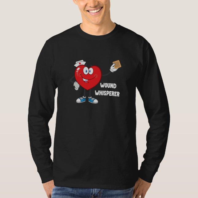 Camiseta Valentine's Heart  Hospital Worker Wound Whisperer (Anverso)