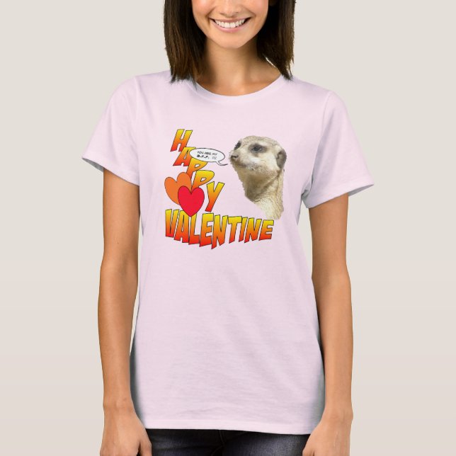 Camiseta Valentines Meerkat BFF Ringer T-Shirt (Anverso)