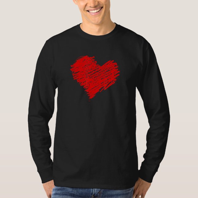 CAMISETA VALENTINE'S RED CHALK HEART (Anverso)
