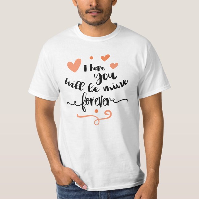 Camiseta Valentine's Typography Quotes (Anverso)