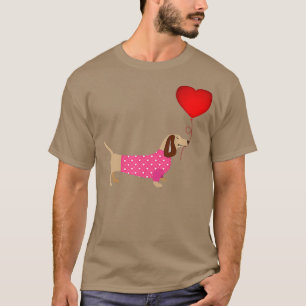 Camiseta Valentines Weiner Daschund Doxie con traje de perr