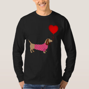 Camiseta Valentines Weiner Daschund Doxie Con Vestido De Pe