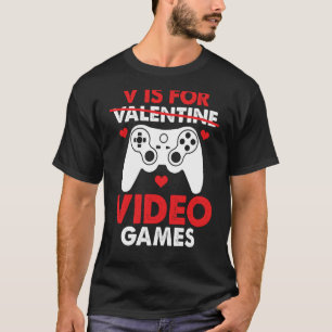 Camiseta Valentineu2019s Day Gaming V es para videojuegos