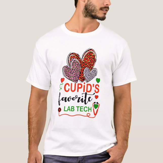 Camiseta Valentis favoritas de Lab Tech de Leopard Heart Cu (Anverso)