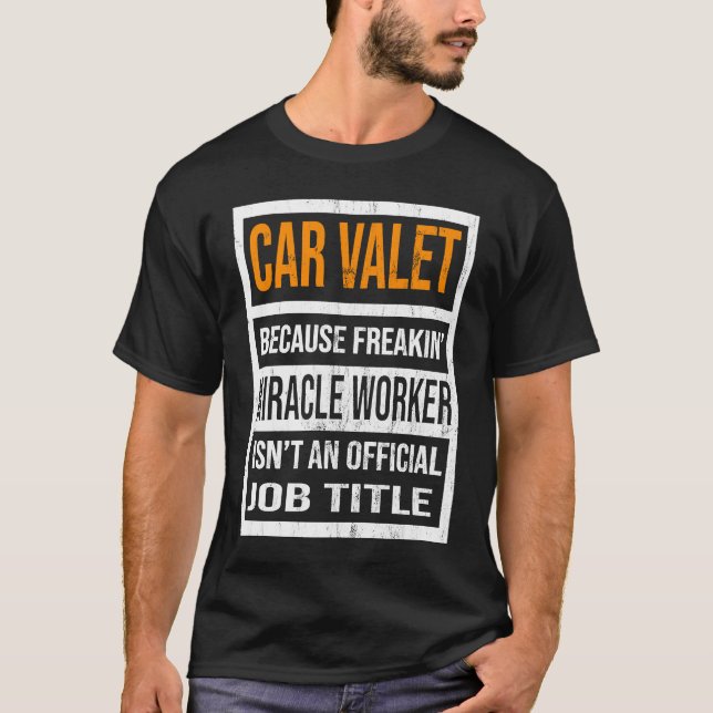 Camiseta Valeta de auto porque Milacle Trabaja Hombres Grac (Anverso)