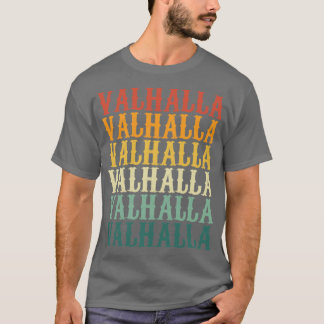 Camiseta Valhalla en retro de color