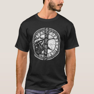 Camiseta Valhalla Raven Ravens Odin ejecuta la brújula nórd