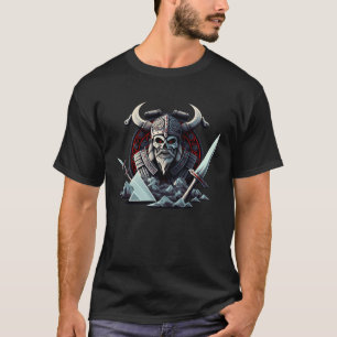 Camiseta Valhalla Viking Skeleton Strong Norse Warrior