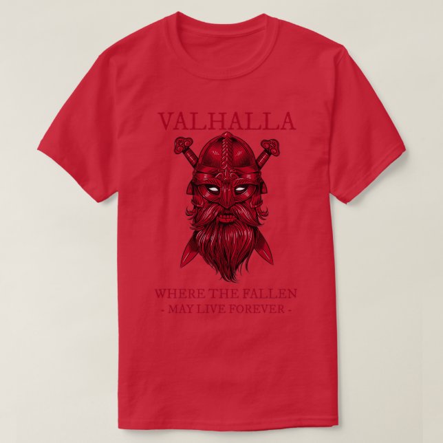 Camiseta Valhalla Viking Warrior TShirt (Diseño del anverso)