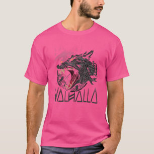 Camiseta Valhalla Wolf Wolves Odins Geri Y Freki Viking W
