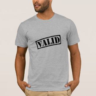 Camiseta válido en sello negro
