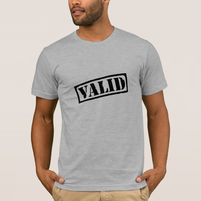 Camiseta válido en sello negro (Anverso)