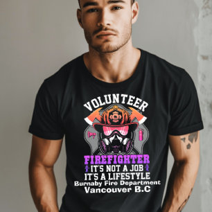 Camiseta Valiente bombero listo para la acción en equipo vi