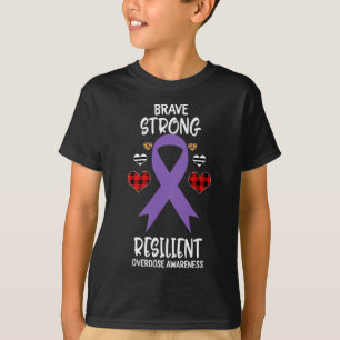 Camiseta Valiente Cinta de Sensibilización sobre la Sobredo
