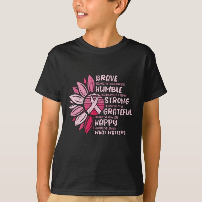 Camiseta Valiente concienciación sobre el cáncer de mama (Anverso)