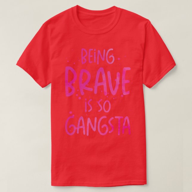 Camiseta Valiente Consejero Escolar Gangsta Citas Emotivas (Diseño del anverso)