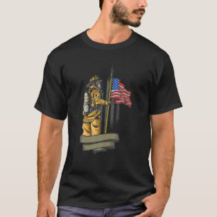 Camiseta Valiente día de bombero norteamericano