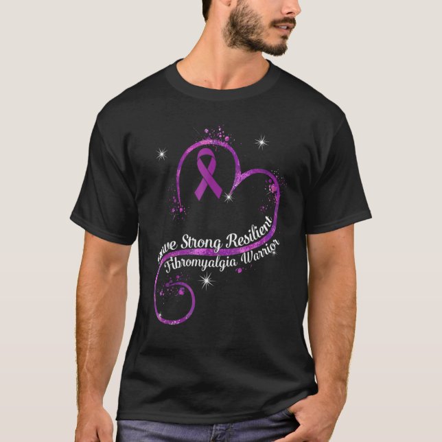 Camiseta Valiente fuerte y resistente guerrero de Fibromial (Anverso)