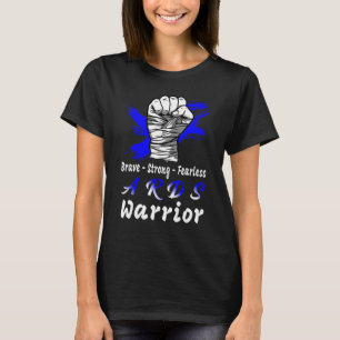 Camiseta Valiente fuerte y temeroso guerrero de la cinta az
